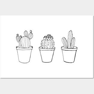 Cacti in Pots Posters and Art